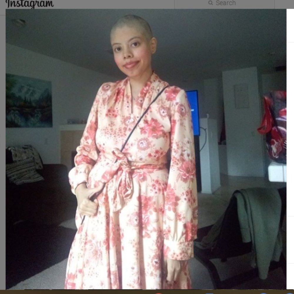 Vintage Multi-Peach Shade Dress